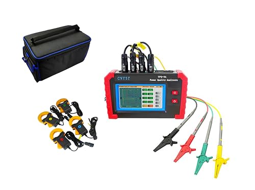 CNYST 3 Phase Power Quality Analyzer Power Quality Monitor with Waveforms Real-time Display True Effective Values(TRMS) of Voltage and Current Phase Diagram Display Range 0.1A~100A