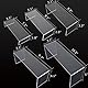 LOLYSIC 5 x Acryl-Display-Riser, 5 Größen, großes rechteckiges, klares Acryl-Display-Riser-Set, Regal-Vitrinen-Befestigungen für Schmuck, Lippenstift, Süßigkeiten, Sammlerstücke, Cupcake-Ständer