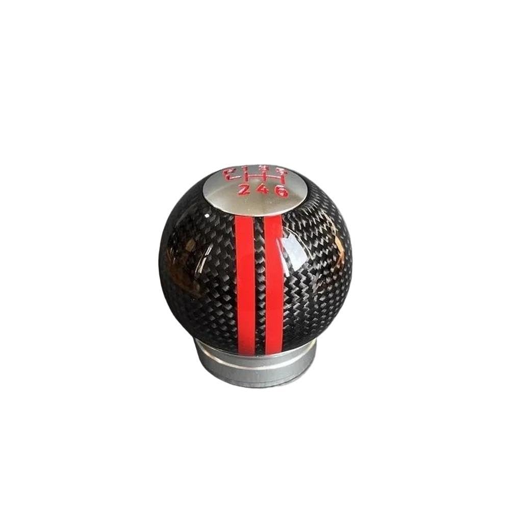 SXQPOCAR Racing 6 Speed Real Carbon Fiber Gear Shift Knob for Ford Focus ST RS for Fiesta ST Gear Ball Head 2012-2024 Shift Lever Head(B)