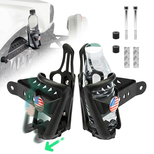 2pcs Left & Right Side Adjustable Handlebar Driver Front Drink Cup Bottle Holder Kit for Can-Am Spyder F3 F3-S F3-L F3-T 2015-2026 Accessories Rider Front Water Bottle Drink Holder Max 2.75 Bottle