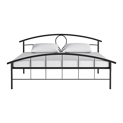 Image of Hometown Mild Steel Elegant Queen Bed (Black)