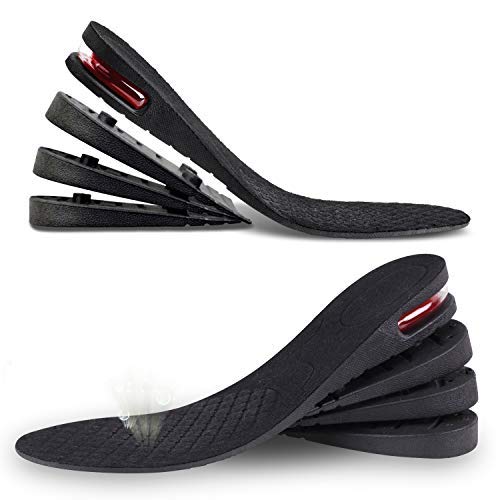 Height Increase Insoles, RTDEP 4 Layer Air Cushion Shoes Insoles, Comfort Heel Inserts for Men Women, 0.98-2.76 inch Arch Support Insoles Height Increase Insoles, RTDEP 4 Layer Air Cushion Shoes Insoles, Comfort Heel Inserts for Men Women, 0.98-2.76 inch Arch Support Insoles