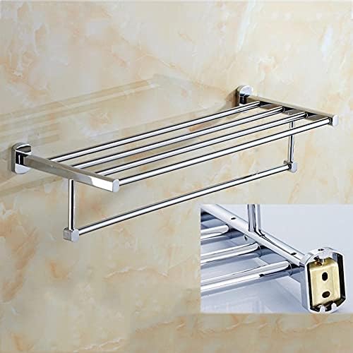 Miniatura 3 de Toallero sin taladrar Toallero de montaje en pared con gancho autoadhesivo cobre plateado para baño-13.780 in