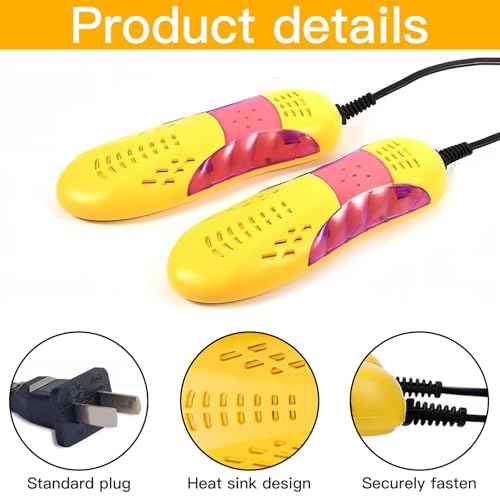 iwobi Tragbarer Schuhtrockner，Elektrischer Stiefeltrockner, Schuhwärmer Schuhe Trockner Heizung für Wanderschuhe oder auch Skischuhe, Skischuhe, Warme Schuhe, Laufschuhe Orange