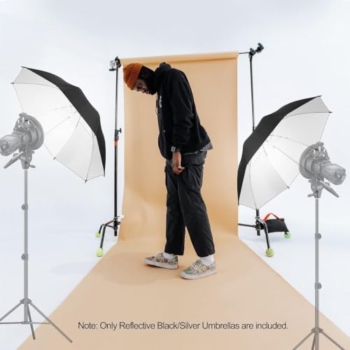 Image of EMART 33inch /84cm Black /Silver Photo Soft Umbrella for Photography 2Pack