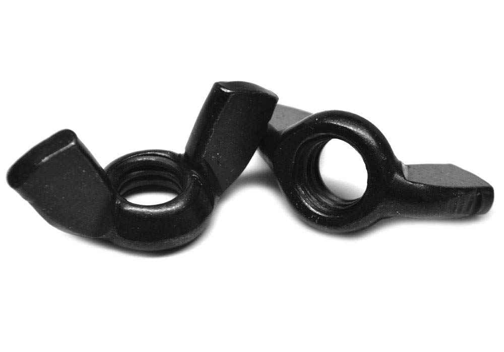 5/16-18 Coarse Thread Forged Wing Nut Low Carbon Steel Black Oxide Pk 1000