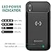 NEWDERY Upgraded iPhone XR Battery Case Qi Wireless Charging Compatible, 6000mAh Slim Extended Rechargeable External Portable Charger Case Compatible iPhone XR (6.1 Inches Black)