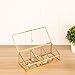 Feyarl Gold Glass Box Makeup Cosmetic Cotton Pads Box Jewelry Trinket Glass Box Flip Ring Earring Studding Necklace Box Clear Decorative Box Beauty Display