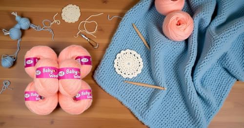 Image of M.G ENTERPRISE 100% Acrylic Wool Baba 6 Pc Baby Wool 4 ply -EB Art-ID