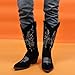 gioanroca Cowboy Boots for Women Mid Calf Low Heel Pointed Toe Womens Cowgirl Boots, Fashion Embroidery Western Women Side Zip Boot