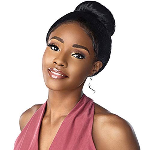 Cloud 9 Sensationnel Synthetic 13X4 360 Swiss Lace Wig - Akeely High Bun (1 Jet Black) #TOP3