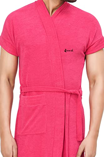 Image of Terry Men Bath robe Fit Upto 42 inches Rani