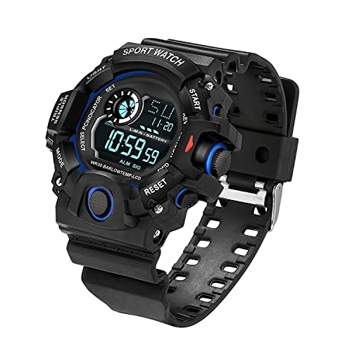 Image of Acnos Digital Sports Watch - Rugged Outdoor Multi-Function Countdown Timer & Alarm (WR30 Water-Resistant)