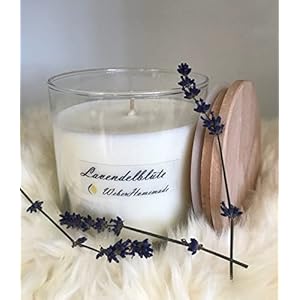 Duftkerze Lavendelblüte Bio Lavendel vegane nachhaltige Duftkerze ätherisches Öl personalisierbar/individualisierbar…