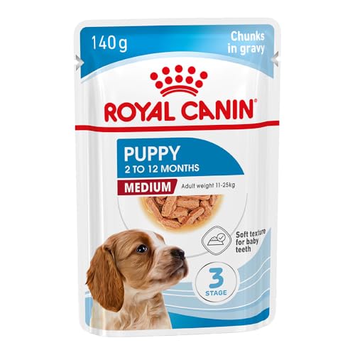 Royal Canin Medium Puppy | 10 x 140 g | Nourriture Humide pour Chiots de Taille Moyenne | Jusqu'à...