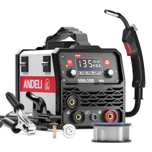 Image of ANDELI 135A Flux Core MIG Welder, 110V Gasless MIG /Lift TIG /Stick 3-in-1