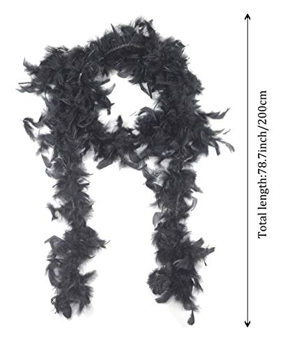 Women's Roaring 20S V-Neck Gatsby Flapper Dresses With Accessories Set (Large, Style 4 Black&Red) #TOP4