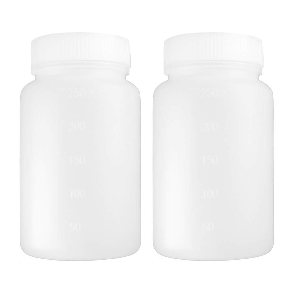 Produktbild von 2x 150 Ml PE-Flaschen – Zylindrisch, Breite Öffnung, Auslaufsicher, Für Reagenzien, Proben & Lebensmittel