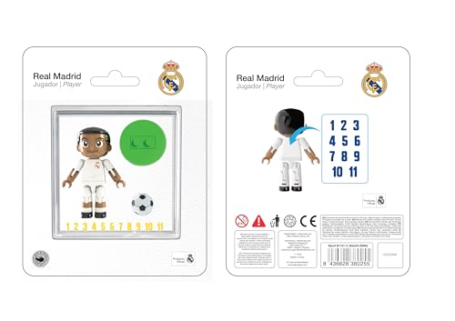 Neko Brands Licenza Ufficiale Real Madrid CF Figurina con 13 Punti di articolazione, Giocatore 4 cm, Capelli Corti castani. Include Adesivi. Regalo per Bambini e Bambine dai 7 Anni in su.