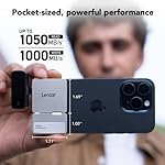 Lexar 2TB Professional Go Portable SSD w/Hub, Supports Apple 4K 60fps ProRes, Up to 1050MB/s, USB 3.2 Gen 2, Rugged, IP65, Ultracompact, Compatible w/iPhone 15/16, External SSD (LSL400S002T-RNSNU) - Image 2