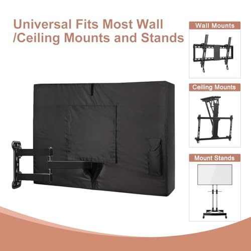 Vailge Waterproof And Weatherproof Outdoor Tv Cover With Zipper Front Flap For 52-55 Inch Outside Flat Screen Tv thumb #3