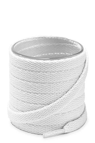 Image of Shoemate Flat Solid Color 5 /16 inch Shoe Laces for Sneakers and Athletic Shoes with 4 Shoelaces Aglets