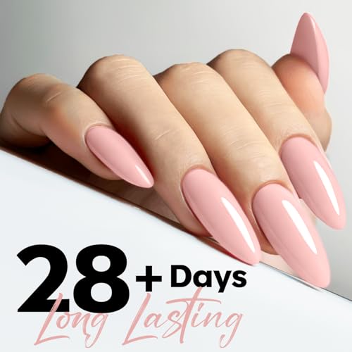 Image of modelones Pink Gel Nail Polish 15ML, Hema Free Summer Pastel Soak-Off UV Gel Polish - 28+Days Long-Lasting Nail Art DIY Manicure Kit Home Salon Women Gifts