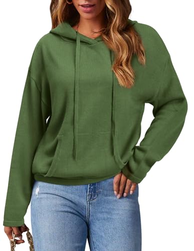 Sweat à capuche tricoté vert de qualité supérieure et finitions soignées - 2