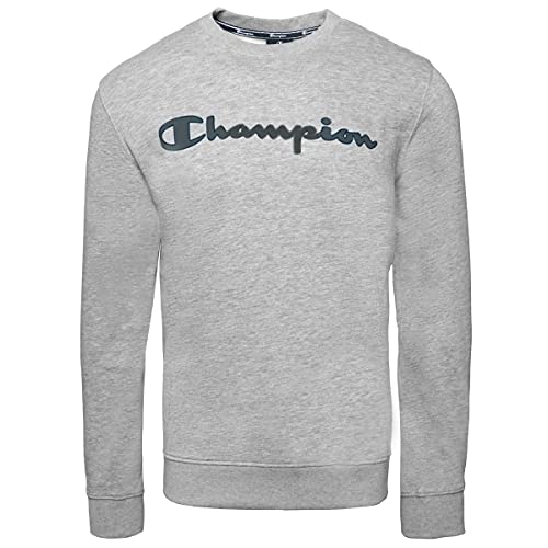 Sweat-shirt Champion homme avec logo brodé en coton noir style casual