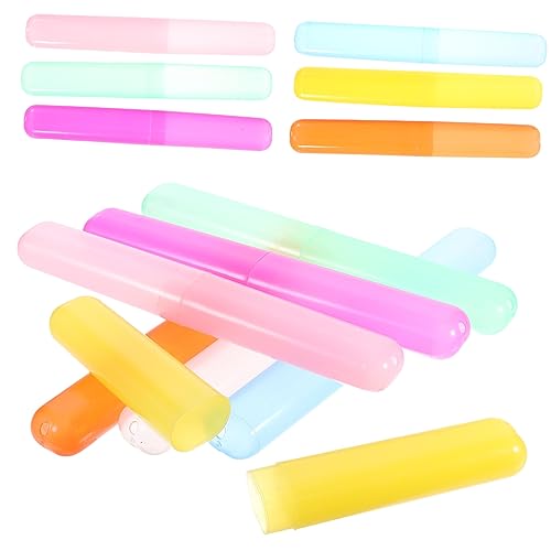 ABOOFAN 14pcs Toothbrushes Tooth Paste Business Toothpaste Container Toothbrush Container Toothbrush Storage Holder Toothbrush Case Plastic Travel Toothbrush Holder Box Equipment, 19X2.7X2.7CM