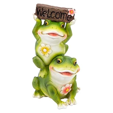 GardenKraft 10979 - Adorno de jardín con diseño de ranas Cover