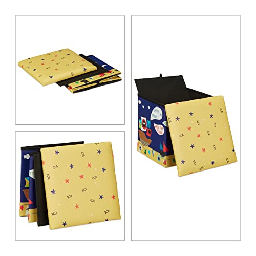 Taburete infantil de piratas y asiento plegable azul de 31 cm 7