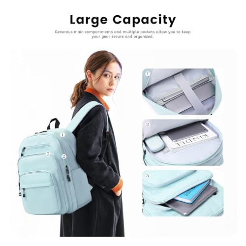 Image of Lanola School Bookbag Business Travel Laptop Backpack, Fits 15.6 Inch Laptop Bag