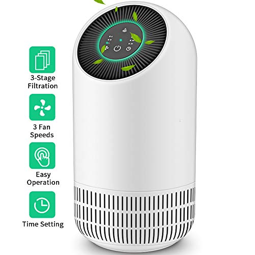 Honati Air Purifier for Home Allergies and Pets, True HEPA Filter Easy to Eliminates Dust, Pollen, Smoke and Household Odors, Office Small Portable Air Cleaner Without Ozone