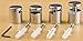 Set of Four, 1 x 3/4-Inch, Satin Aluminum Finish Edge Grip Standoff Screws for Displaying Sign Panels