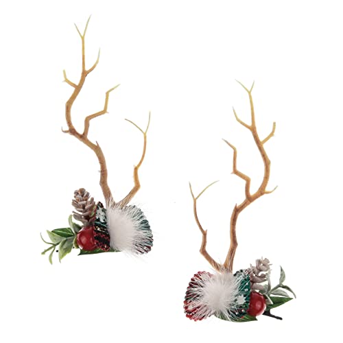 TOECWEGR Christmas Reindeer Antlers Headband Hair Clips Hair Hoop Holiday Beauty Headdress
