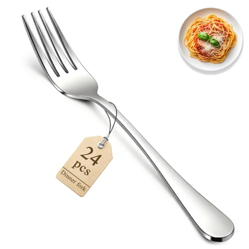 Berglander Tafelgabeln Set, 24er, Edelstahl 18,5 cm Tischgabeln für Zuhause, Küche, Restaurant, Hotel, spülmaschinenfest