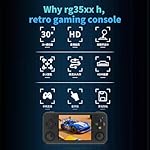 RG35XX H, Anbernic Retro Handheld Gaming Console with 64GTF Card, Dual Joystick Design 3.5-inch HD Screen Lasts up to 8 Hours High-Capacity Battery for Better Experience (64G Black) - Image 5