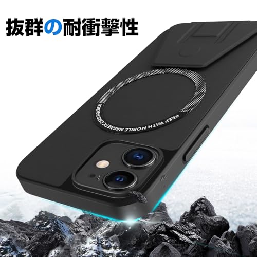 iPhone 11 ケース Magsafe対応 スタンド付き アイフォン 11 カバー ワイヤレス充電 マグネット機能 ストラップホール付き 耐衝撃 落下防止 紛失防止 マット感 薄型 軽量 (iPhone 11 黒)