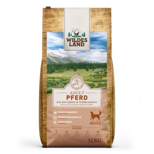 Wildes Land - Pferd mit Kartoffel - Classic Adult Trockenfutter für Hunde - 12kg