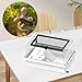 Bothyi Turtle Tank Turtle Terrarium Terrapin Case Feeding Box for Home Desktop Reptile Habitat Tortoise Enclosure for Small Reptiles, Style A