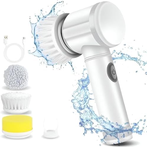 Escova de Limpeza Elétrica Recarregável 3 em 1 – Portátil, Sem Fi...