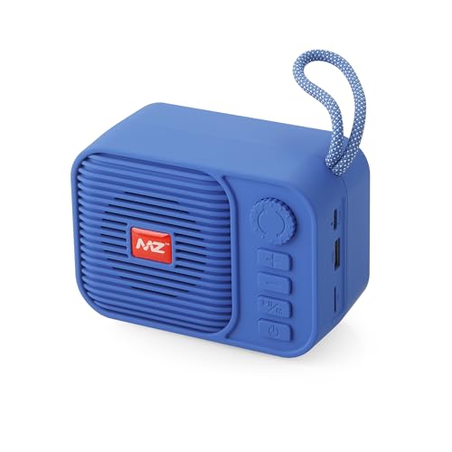 Image of MZ M208 (Portable Bluetooth Speaker) Dynamic Thunder Sound with High Bass, 5W Power with 1200mAh Battery (Blue)