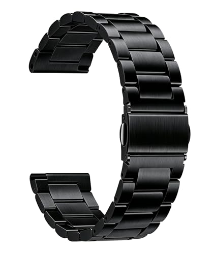 Image of BINLUN Stainless Steel Watch Band Replacement Brushed Finish Metal Watch Straps for Men and Women 20mm /22mm /24mm