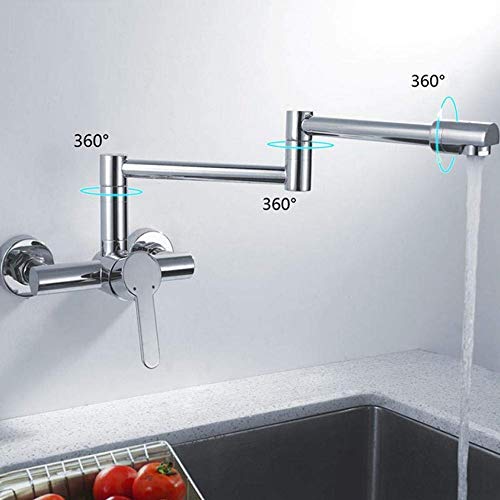Robinet de cuisine orientable pour évier profond mitigeur laiton - 4