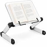 Atril para Libros - Altura Ajustable Atril Estudio con Brazos de Aluminio Duraderos, Atril Lectura Soporte Libros para Leer para Tapas Duras Gruesas, Recetas, Portátiles y iPad