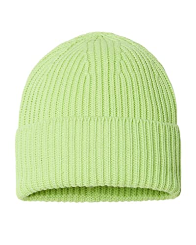 Atlantis Headwear Nachhaltiger grober Rippstrick, Grün - Acid Green, Einheitsgröße