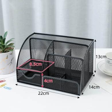 Miniatura 5 de Organizador de escritorio, soporte para bolígrafos, compartimentos y cajones multifuncionales, suministros de oficina, gran idea de regalo