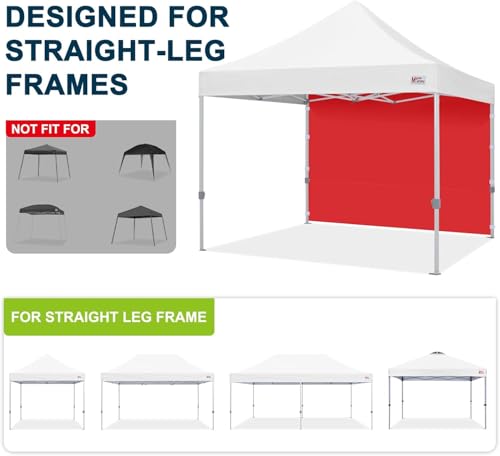 Image of MASTERCANOPY 12x12 Pop Up Canopy Sidewall Only 1-Pack Red