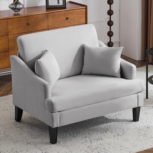 Sillón moderno gris de una plaza con cojines miniatura 2